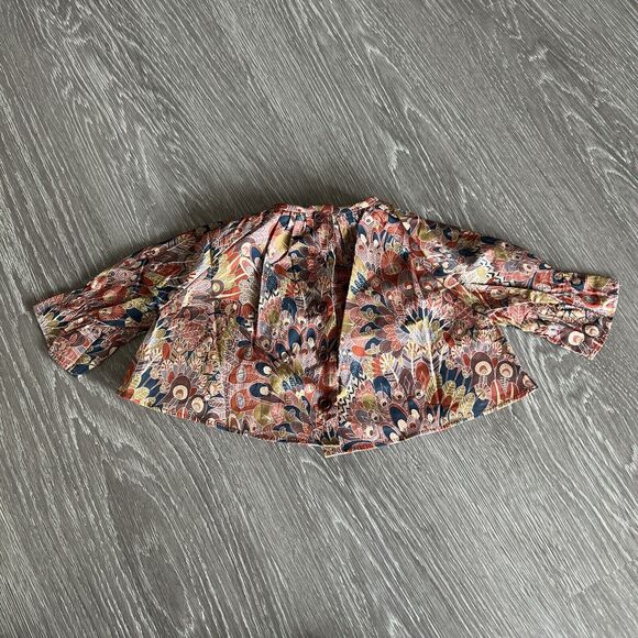 Tia Cibani Kids Shirt 3 Months Country Smock Tunic Top Colorful Button Closure - Picture 3 of 10